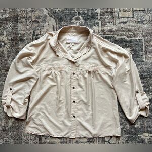 BCBGeneration Women’s‎ Cream Button-Up Shirt Size XS